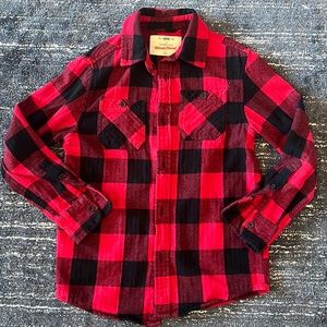 Boys’ Red & Black Buffalo Flannel